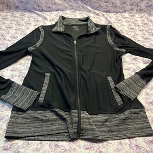 🪄VOGO Athletica Black and Gray Bomber Jacket